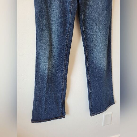 Old Navy Maternity Jeans Boot Cut Dark Wash Full Panel Flared Comfy High Waist 6 - Picture 3 of 7